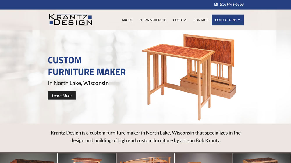 Krantz Design Website Design Screenshot
