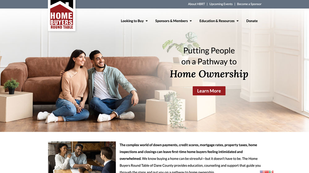 Home Buyers Round Table Website Design Screenshot