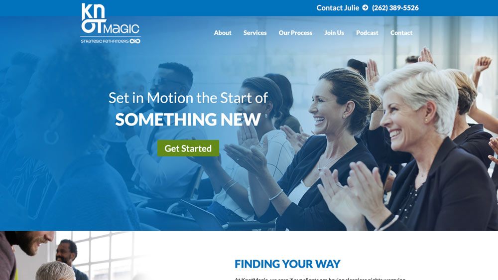 Knot Magic Website Design Screenshot