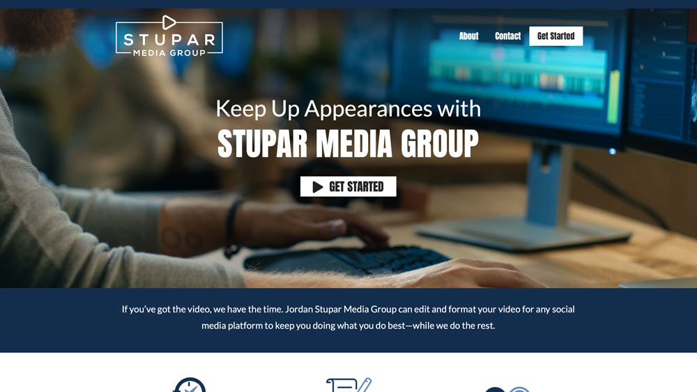 Stupar Media Group Website Design Screenshot
